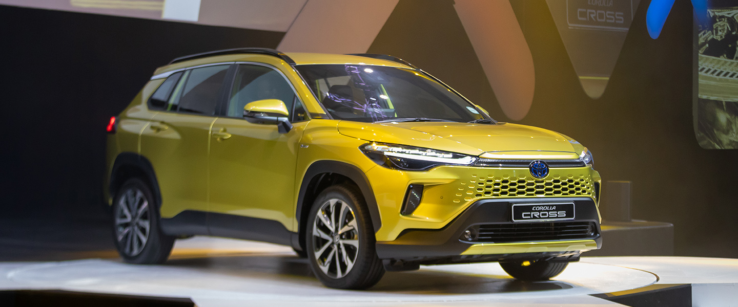 The new Toyota Corolla Cross in gold launched at SOMI 2025